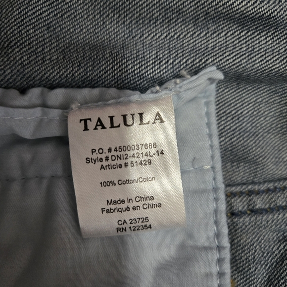 TALULA ARITZIA Blue Denim Button Up Vest With Faded Polka Dots. Size Small - Picture 12 of 16